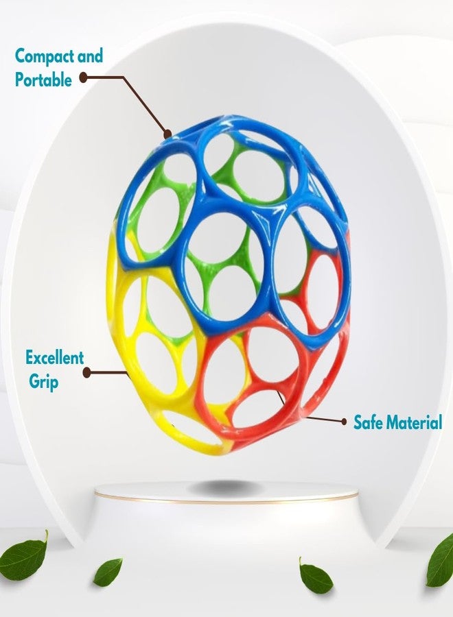 DAONPHARI O-Ball Classic Baby Sensory Rattle - BPA-Free Grabbing & Shake Ball with Bell for Infants & Kids - Image 2